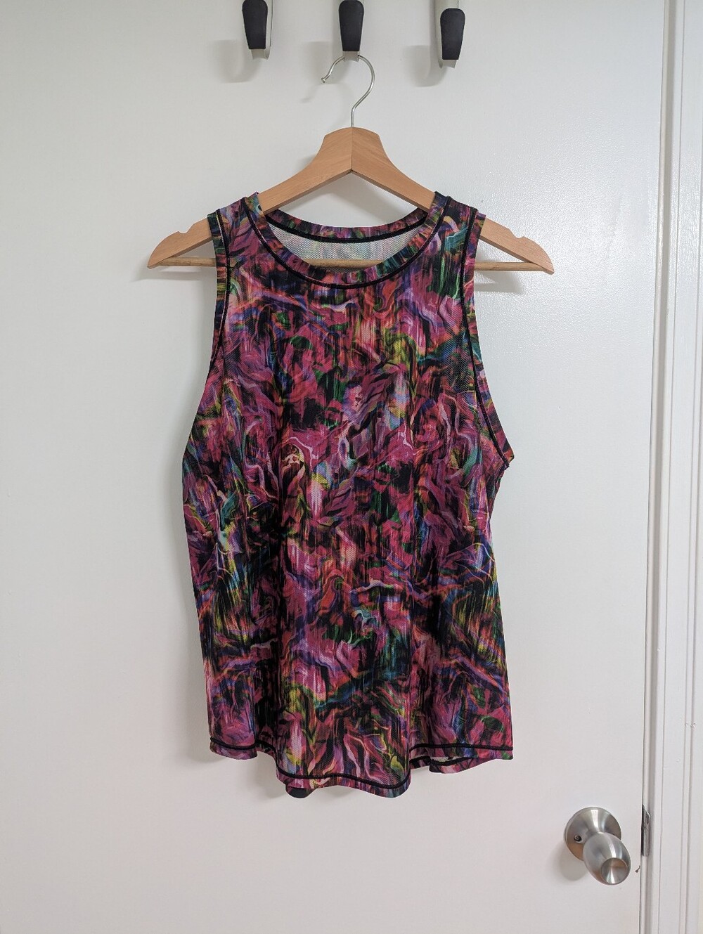 Lululemon High Neck Running and Training Tank Top - Pink Multi
